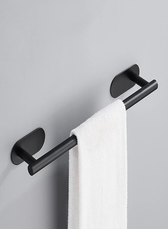 Boniry Aluminium Towel Holder for Bathroom/Towel Rod/Towel Hanger for Wash Basin/Towel Stand with Hooks/Bathroom Accessories (16 inch - Black) (1 PCS) - Image 1